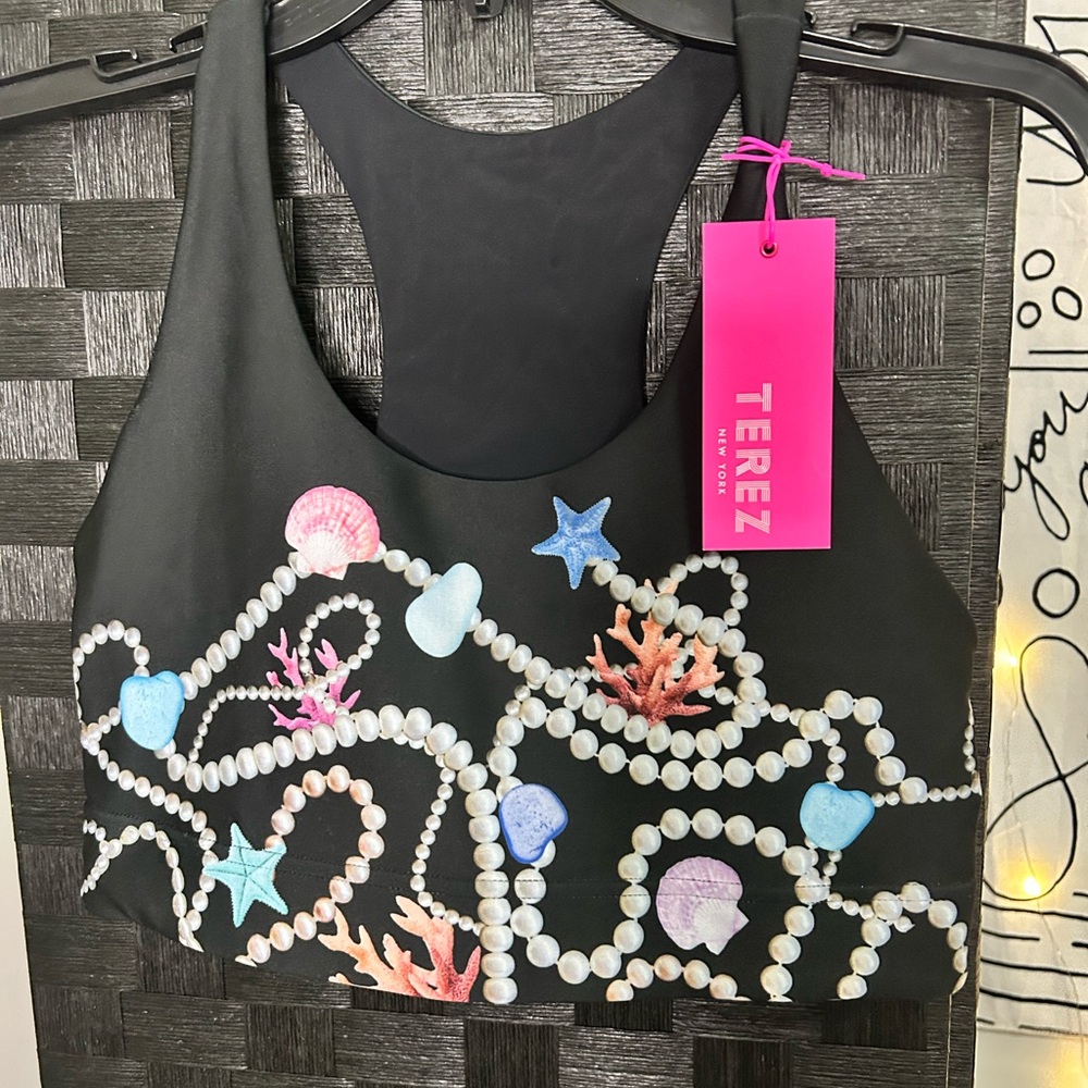 Terez Black Under the Sea Sports Bra
